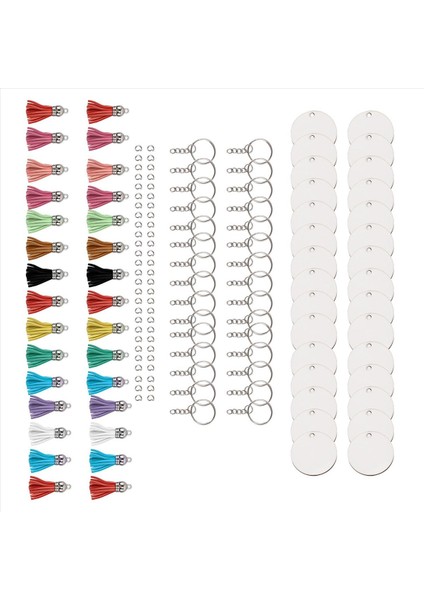 750PCS Süblimasyon Boşlukları Anahtarlıklar Toplu Anahtarlar Süsleme El Sanatları Için Set Mücevher Yapımı (Yurt Dışından) fiyatları