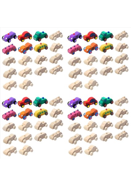 72 Paket Diy Ahşap Araç Oyuncakları Boyamak Için Bitmemiş Ahşap Arabalar Ev Aktiviteleri Için Ahşap Zanaat Arabaları Zanaat Projeleri Aile (Yurt Dışından)