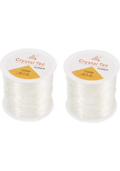 2x 1mm Clear Boncuk Kablosu Kristal Elastik Esnek Bilezik Dizesi Mücevher Yapma Bilezik Boncuk Ipliği 1 0mm (Yurt Dışından)