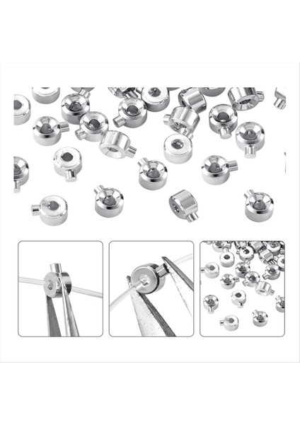 Mücevher Yapımı Için 20PCS Kıvrım Boncukları Gümüş Aralayıcı Boncuklar Metal Boncuk Fiş Bilezik Kolye Için Kıvrım Kolye D (Yurt Dışından) fırsatları