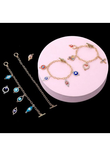 Mücevher Yapımı Için 12 Adet Zincir Bilezikler Kadınlar Için Zincir Ot Geçiş Tokası Olan Bağlantı Zinciri Bilezikleri Altın (Yurt Dışından) modelleri