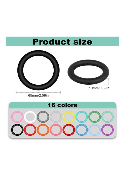 16PCS Silikon Boncuklu O Halkalar 65MM Silikon Boncuklar Yüzük Yuvarlak Silikon Döngü Mücevher Yapımı Dıy El Sanatları Kolyeleri (Yurt Dışından) fiyatları