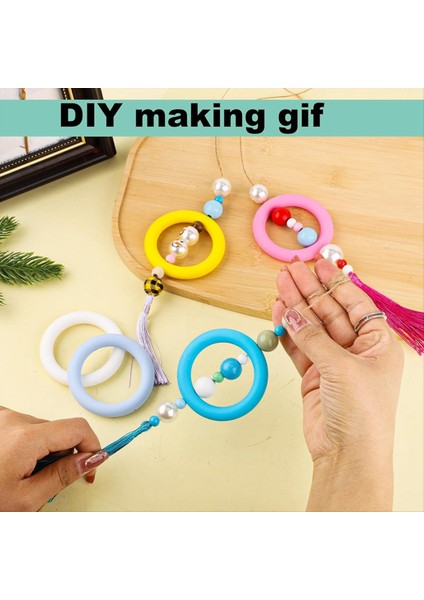 16PCS Silikon Boncuklu O Halkalar 65MM Silikon Boncuklar Yüzük Yuvarlak Silikon Döngü Mücevher Yapımı Dıy El Sanatları Kolyeleri (Yurt Dışından) modelleri
