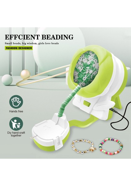 Elektrik Kil Boncuk Spinner Tohum Boncuk Makinesi Takı Bilezikler Kolye Yapımı - Boncuk Kasesi Yeşil (Yurt Dışından)