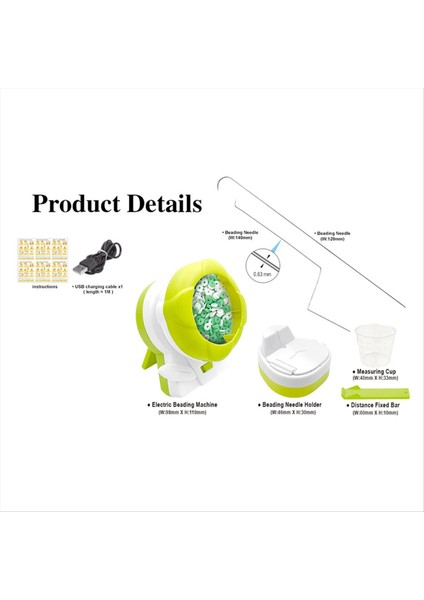 Elektrik Kil Boncuk Spinner Tohum Boncuk Makinesi Takı Bilezikler Kolye Yapımı - Boncuk Kasesi Yeşil (Yurt Dışından) indirimleri
