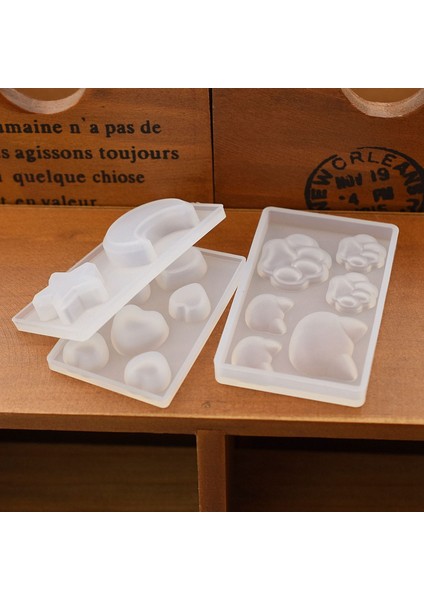 6x Kedi Ayı Pençe Kalp Ay Yıldız Silikon Kalıp Reçine Silikon Kalıp El Yapımı Diy Takı Yapımı Epoksi Reçine Kalıpları (Yurt Dışından) fiyatları