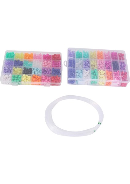 Pony Boncukları 1 900 Pcs 9mm Pony Boncukları Bilezik Mücevher Yapımı Için Elastik Ip ile 24 Renkte Ayarlanmış (Yurt Dışından)