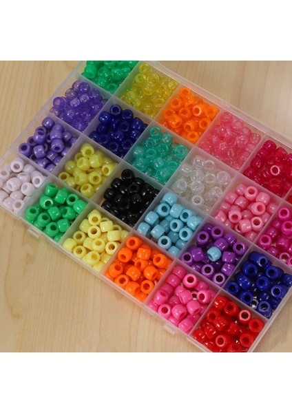 Pony Boncukları 1 900 Pcs 9mm Pony Boncukları Bilezik Mücevher Yapımı Için Elastik Ip ile 24 Renkte Ayarlanmış (Yurt Dışından) fırsatları