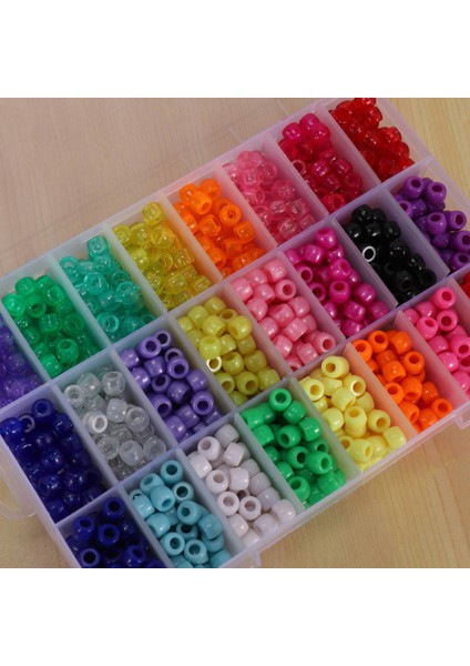 Pony Boncukları 1 900 Pcs 9mm Pony Boncukları Bilezik Mücevher Yapımı Için Elastik Ip ile 24 Renkte Ayarlanmış (Yurt Dışından) indirimleri