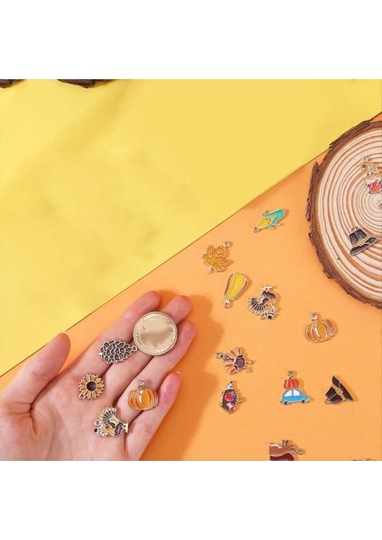 64PCS Şükran Günü Emaye Mezarları Alaşım Sonbahar Cazibesi Toplu Alaşım Sonbahar Hasat Ayçiçeği Türk Balkabağı (Yurt Dışından) fırsatları