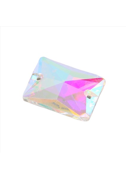 Kare Taş Taş Kristal Berrak Ab Renkli Giysi Dikiş Cam Boncuklar Düz Backback 2 Delikli Elbise 18X25MM (Yurt Dışından) indirimleri