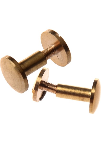 20 Pc Arc Katı Pirinç Düğme Saplama Vidalı Tırnak Vidası Sırt Perçin Kemeri 10 Pcs 10MM ve 10 Pcs 8mm (Yurt Dışından)