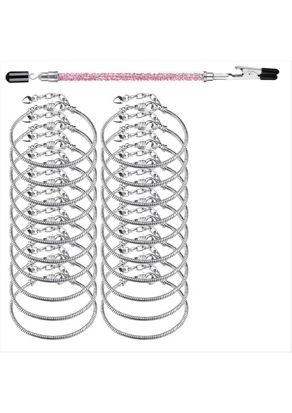 Mücevher Yapımı Için Cazibe Bilezik Zincirleri 20 Adet Paslanmaz Çelik Yılan Zinciri Bilezikler Bilezik Yardımcı Alet (Yurt Dışından)