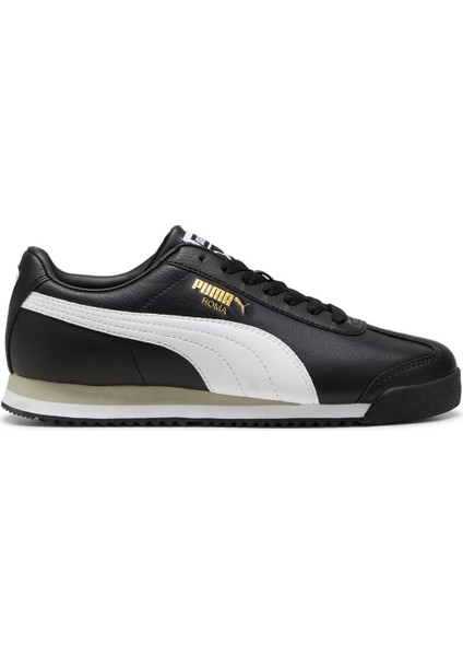 Roma Siyah-Beyaz Hakiki ve Sentetik Deri Unisex Sneaker Spor Ayakkabı 39686802