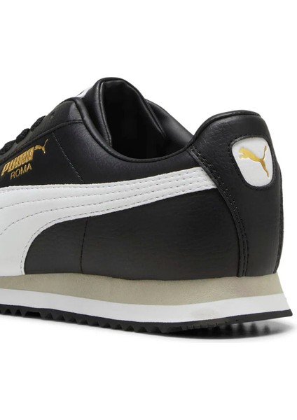 Roma Siyah-Beyaz Hakiki ve Sentetik Deri Unisex Sneaker Spor Ayakkabı 39686802