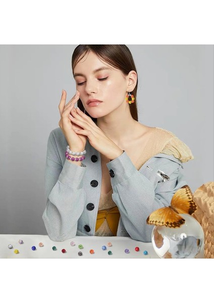 200PCS 10MM Beyaz Rhinestone Boncuklar Bilezik Disko Topları Boncuklar Bling Bling Mücevher Yapımı Için Beyaz Boncuklar (Yurt Dışından) fiyatları