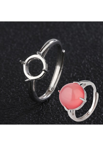 Gümüş Renk Ayarlanabilir Boş Yüzük Taban Uygun Cam Cabochons Cameo Ayarı Dıy Ring Mücevher Yapımı Aksesuarları 5mm (Yurt Dışından) modelleri