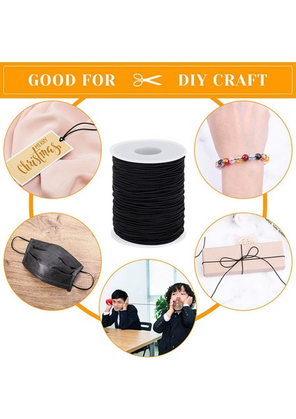 Bilezikler Için 1 100M Elastik Ip ve 20 Adet 20 Inç Siyah Mumlu Kolye Kablosu Toka Yığınlı (Yurt Dışından) indirimleri