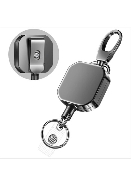 2 Paket Ağır Dermi Metal Geri Çekilebilir Rozet Sahipleri Karabaşık Anahtar Kemeri Kemer Rozeti Makaraları Klips Anahtar Yüzük Kimlik Kartı Tutucu (Yurt Dışından) fiyatları