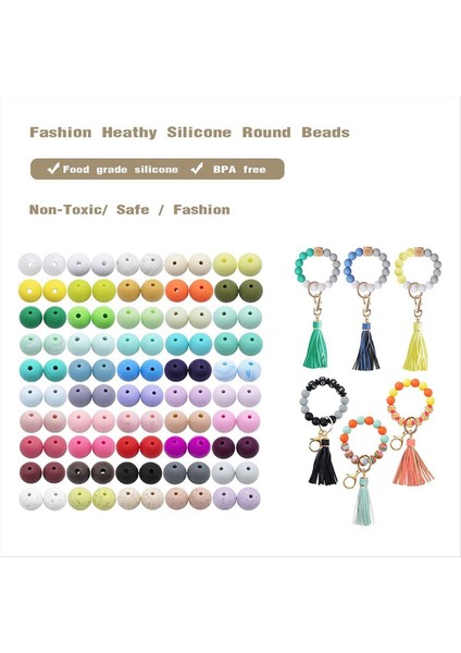 105PCS Bebek Silikon Gevşek Boncuk 15MM Diy Emzik Zinciri Aksesuarlar Için Mücevher Boncukları Için Bilezik Yuvarlak Boncuk P (Yurt Dışından) fiyatları