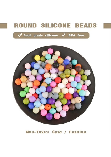 105PCS Bebek Silikon Gevşek Boncuk 15MM Diy Emzik Zinciri Aksesuarlar Için Mücevher Boncukları Için Bilezik Yuvarlak Boncuk P (Yurt Dışından) modelleri