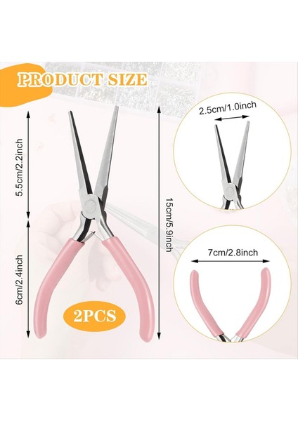 2 Paket Iğne Burun Pensesi 6 Inç Uzunluğunda Burun Pensesi Düz Burun Takı Pense Küçük Burun Pensel Araçlar Tel Bükme Pensesi (Yurt Dışından) modelleri