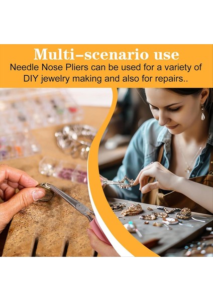 2 Paket Iğne Burun Pensesi 6 Inç Uzunluğunda Burun Pensesi Düz Burun Takı Pense Küçük Burun Pensel Araçlar Tel Bükme Pensesi (Yurt Dışından) indirimleri