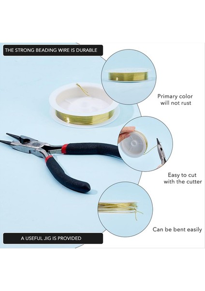 Mücevher Tel Şekillendirme Jig Kiti Plastik Plaka Alaşımlı Çubuklar Çelik Kesme Pensesi ve Mücevher Boncuk Bakır Tel Pembesi (Yurt Dışından) fiyatları