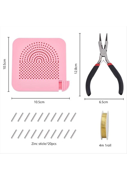 Mücevher Tel Şekillendirme Jig Kiti Plastik Plaka Alaşımlı Çubuklar Çelik Kesme Pensesi ve Mücevher Boncuk Bakır Tel Pembesi (Yurt Dışından) modelleri