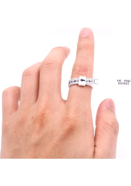 3pcs Ring Boyutu Ölçüm Aracı Yeniden Kullanılabilir Parmak Boyutu Seti 2 Amerikan ve 1 Ingiliz Halka Ölçüm Aracı (Yurt Dışından) modelleri