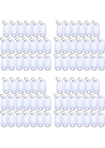 Beyaz Taşınabilir Plastik Anahtar Fob Anahtar Etiket Kimliği Etiketleri 80 Parça (Yurt Dışından)