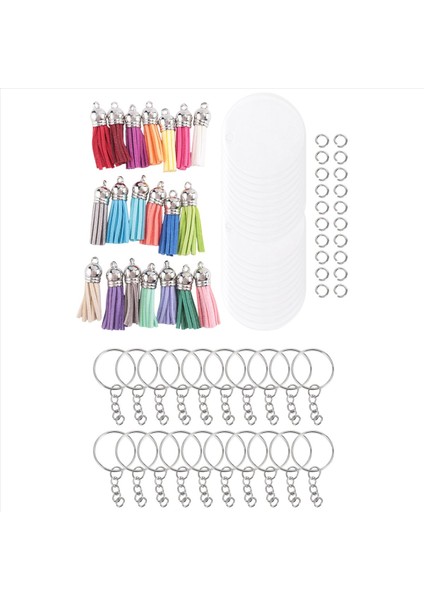 Akrilik Anahtarlık Boş Seti Şeffaf Yuvarlak Akrilik Boş Dökme (5 Inç) Vinil Reçine Zanaat Projesi Için Uygun (Yurt Dışından) modelleri