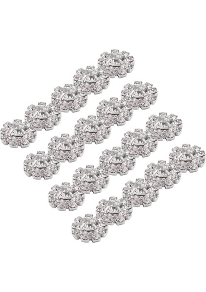 Kristal Rhinestone Düğmesi Düz Arka Dekorasyon Dıy 15MM 20 Pcs (Yurt Dışından)