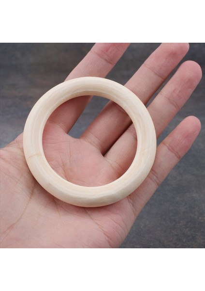 30 Adet 70MM Ahşap Halkalar Dıy El Sanatları Için Ahşap Yüzük Ahşap Daireler Makrone Bitki Askısı Süs Eşyaları ve Mücevher Yapımı (Yurt Dışından)