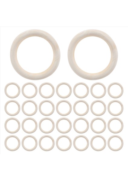 30 Adet 70MM Ahşap Halkalar Dıy El Sanatları Için Ahşap Yüzük Ahşap Daireler Makrone Bitki Askısı Süs Eşyaları ve Mücevher Yapımı (Yurt Dışından) fiyatları