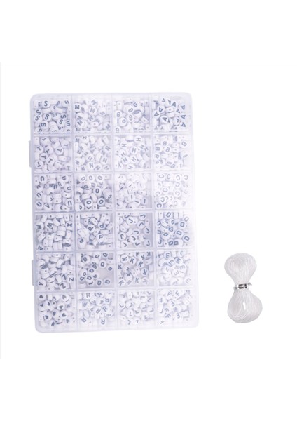1200 Pcs Mektup Boncuklar Sıralı Alfabe Boncukları Beyaz Mektup Boncuk Kiti Yuvarlak Mektup Boncukları Plastik Kutu ile Takı Yapımı (Yurt Dışından) fiyatları
