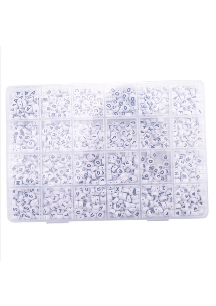 1200 Pcs Mektup Boncuklar Sıralı Alfabe Boncukları Beyaz Mektup Boncuk Kiti Yuvarlak Mektup Boncukları Plastik Kutu ile Takı Yapımı (Yurt Dışından) indirimleri