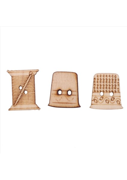 200PCS Dikiş Makinesi Makas Şeklinde Ahşap Düğmeler Dikiş Düğmesi Çocuklar Giysileri Dekoratif Düğme Scrapbooking (Yurt Dışından) fırsatları