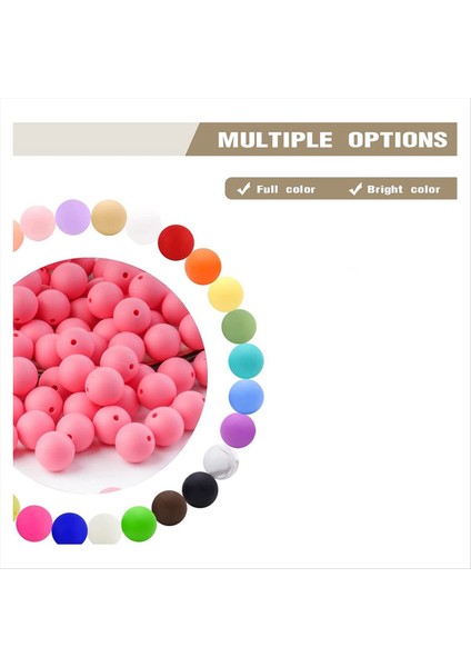 105PCS Bebek Silikon Gevşek Boncuk 15MM Diy Emzik Zinciri Aksesuarlar Için Mücevher Boncukları Için Bilezik Yuvarlak Boncuk P (Yurt Dışından) fırsatları