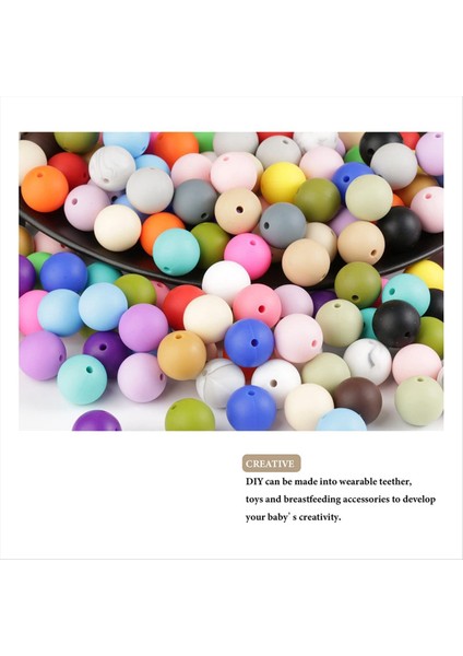 105PCS Bebek Silikon Gevşek Boncuk 15MM Diy Emzik Zinciri Aksesuarlar Için Mücevher Boncukları Için Bilezik Yuvarlak Boncuk P (Yurt Dışından) indirimleri
