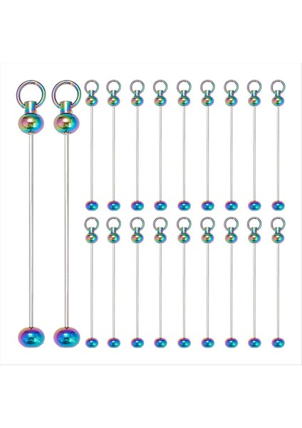 20 Adet Anahtar Zincirler Toplu Anahtarlık Boncuklu Anahtarlar Mücevher Yapma Aksesuarları Dıy Boncuklu Anahtarlık Malzemeleri (Yurt Dışından)