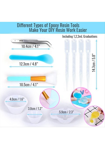 Epoksi Reçine Karıştırma Araçları Kit 36PCS Yeniden Kullanılabilir Yumuşak Silikon Reçine Araçları Sarf Malzemeleri Silikon Paspaslar Ölçüm Kupalarını Içerir (Yurt Dışından) indirimleri