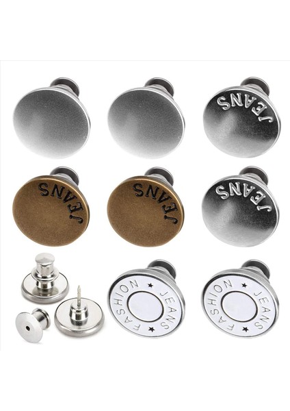 16 Set Düğme Pin Kot Pantolon Sorunsuz Uyum Çıkarılabilir Pantolon Düğme Pimleri Uyum Anında Kot Düğmeleri (Yurt Dışından) fiyatları