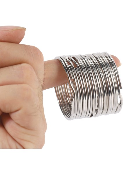 100X Li 50MM Anahtarlama Bölünmüş Halka Seti Ağır Hizmet Tipi Büyük Nikel Anahtar Döngü Sprung Hoop (Yurt Dışından) fırsatları
