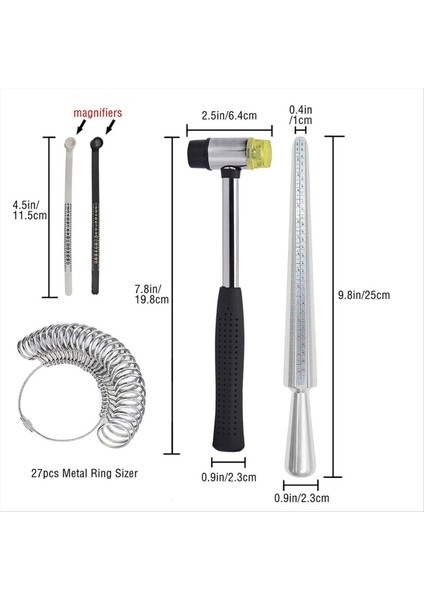Yüzük Boyutu Ölçüm Alet Seti Metal Mandrel Halka Solizer Parmak Boyutu Çubuk Tel Şartı Halka Alet Mücevher Yapım Kiti (Yurt Dışından) fiyatları