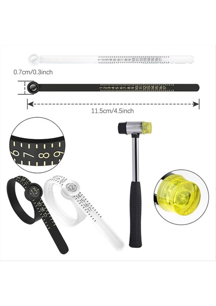 Yüzük Boyutu Ölçüm Alet Seti Metal Mandrel Halka Solizer Parmak Boyutu Çubuk Tel Şartı Halka Alet Mücevher Yapım Kiti (Yurt Dışından) indirimleri