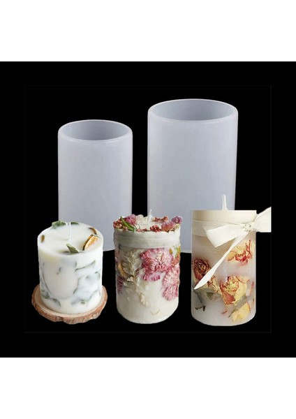 2x 2 Boyutlar Silindir Mum Kalıpları Mum Yapımı Için Silikon Kalıp Sütun Mumları Reçine Kalıp Epoksi Reçine Döküm Kalıpları (Yurt Dışından) modelleri