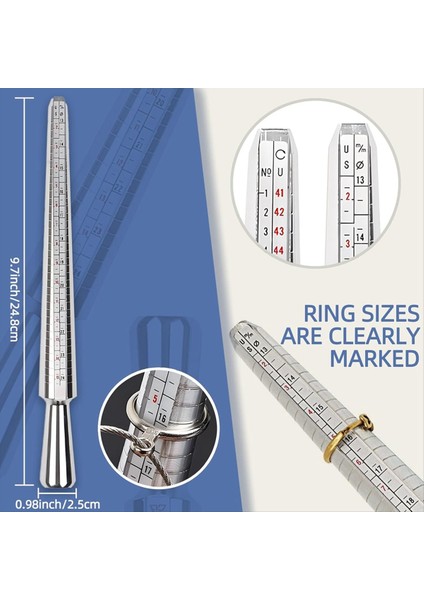 Halka Boyutu Ölçüm Aracı Halka Yapma Halka Boyutu Için Mandrel Ölçüm Kavisli Halka Şekillendirme Alet Kiti Takı Alışveriş Merkezi (Yurt Dışından) indirimleri