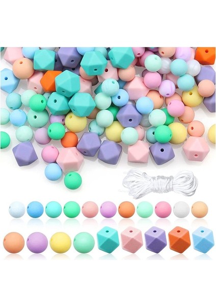 Silikon Boncuklar Silikon Key Zincir Için Gevşek Boncuklar Yuvarlak Kauçuk Boncuklar Yapma Dıy Kolye Bilezik Takıları (Yurt Dışından)