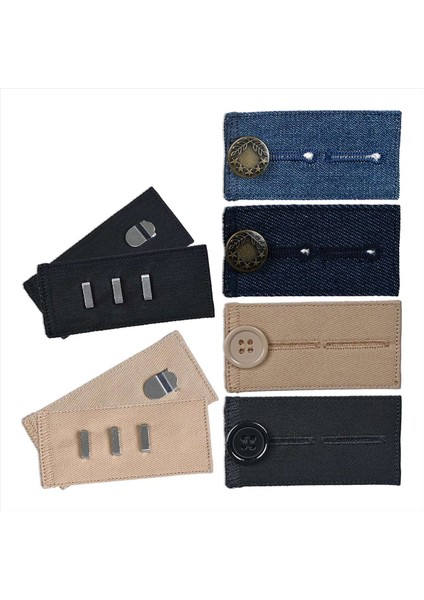 Pantolon Için Düğme Genişletici Beller ve Kadınlar Için Pantolon Için Genişleticiler (6 Parçalı Çoklu Stil) Kot Düğme Genişletici (Yurt Dışından)